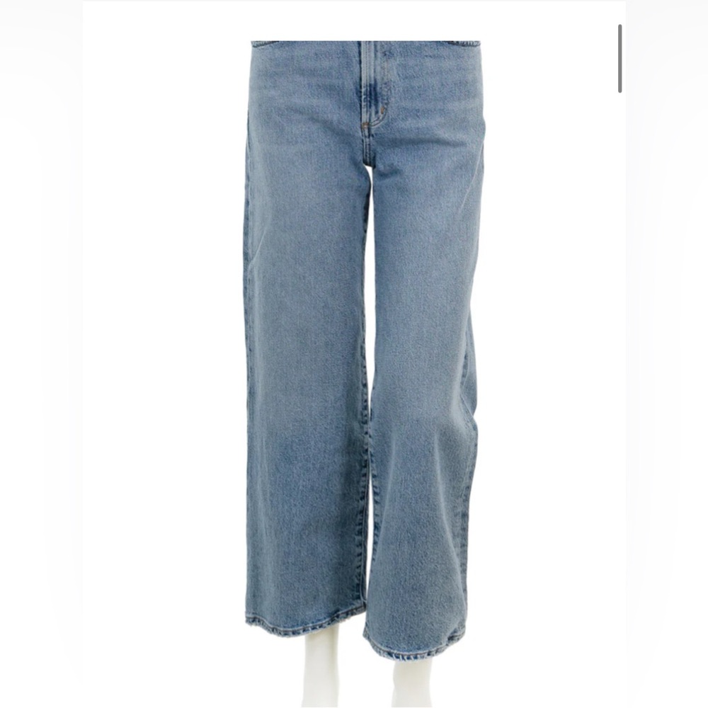Agolde Light Blue Wide Leg Crop Jeans
